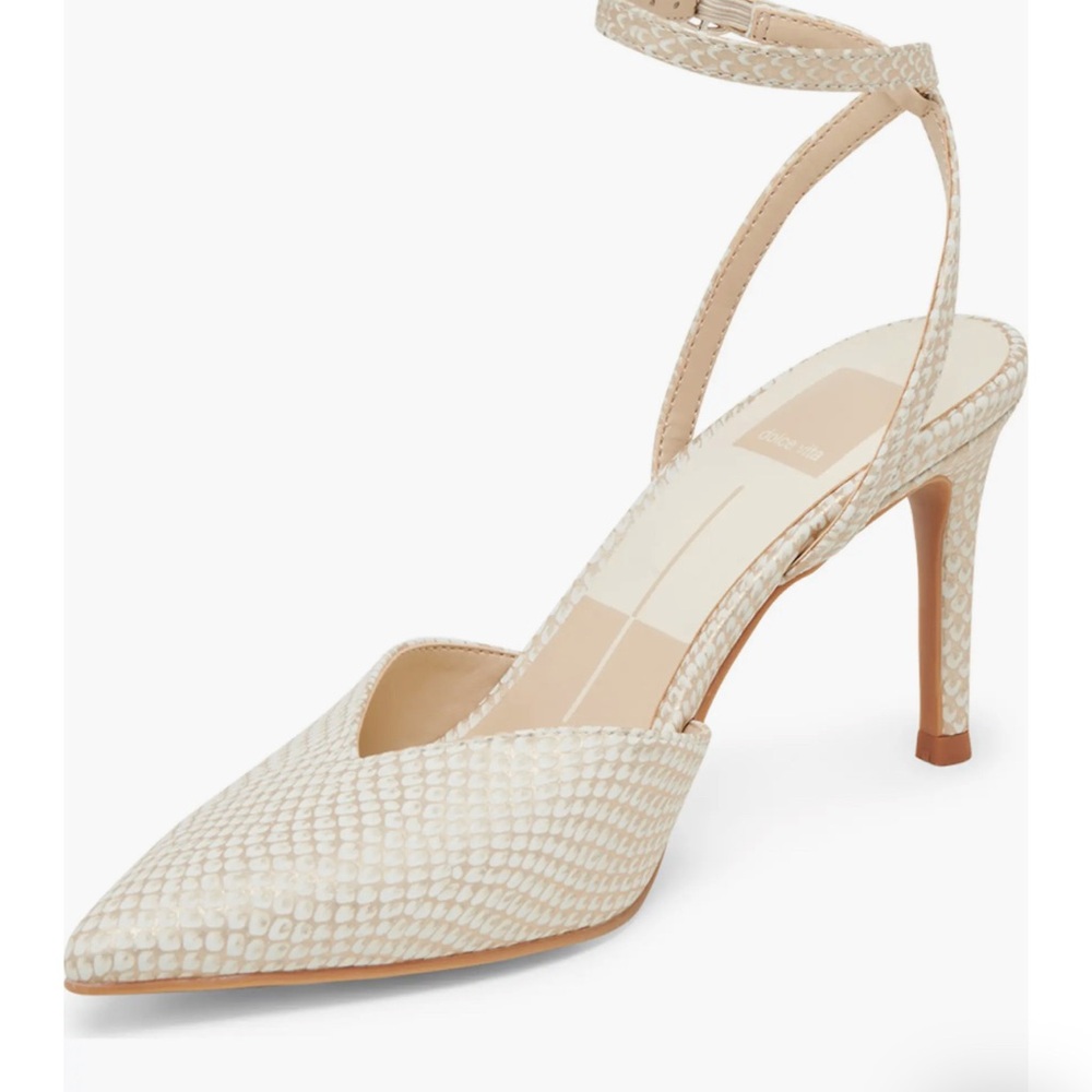Dolce Vita Cream Stiletto Slingback Heels